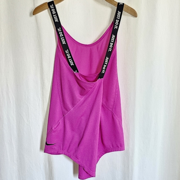 Nike Magenta Dri-Fit Mesh Running Tank Top - Picture 9 of 16